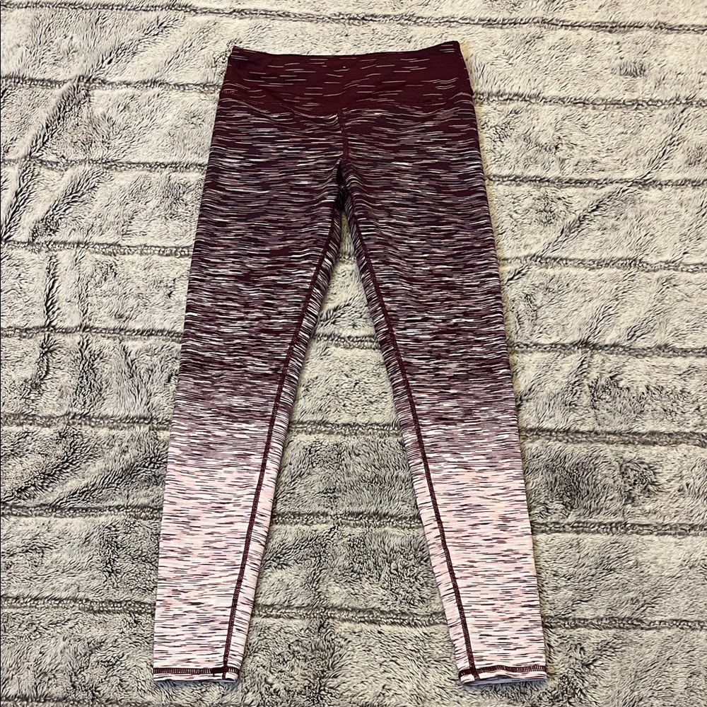 Zella Kids Leggings in Burgundy and Pink